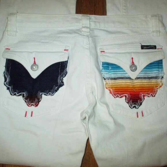 MISS ME White Flap Pkt Capri Jeans - Picture 1 of 9